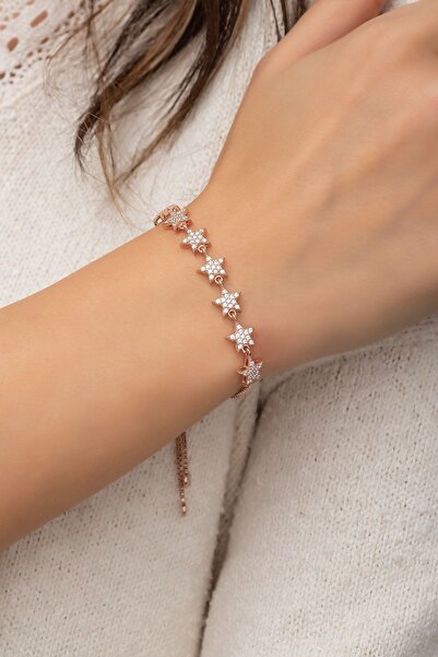 Nereze 925 Ayar Asansörlü Samanyolu Yıldız Bileklik Kadın Gümüş Bileklik