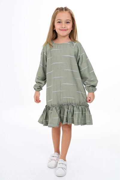 Toontoy Φόρεμα με βολάν με μανίκια Raglan για κορίτσια