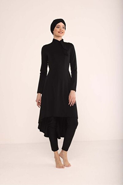 İYİBU بدلة سباحة طويلة من الليكرا مكونة من 4 قطع - تصميم أنيق وأنيق