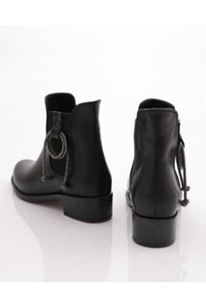 Park Moda PM309 K2005 Kısa Topuklu Lastik Detaylı Işıltı Aksesuarlı günlük Şık Bot