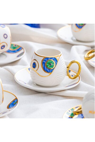 Evimin Eşyası Jupiter 6 Kişilik Porselen Türk Kahvesi Fincan Takımı