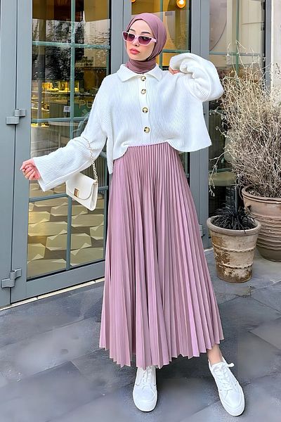 Brs Leather Look Pleated Skirt