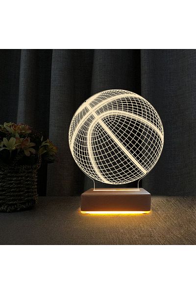 Vipyol 3D Led Night Light with Gift Basketball Design