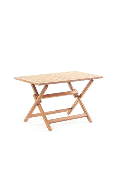 ReHome Truva 140x80 cm İroko Katlanabilir Dikdörtgen Bahçe Balkon Mutfak Tera...