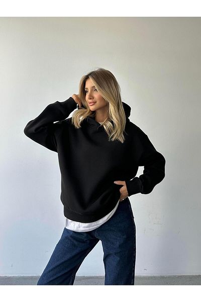 mydukkan.co Black Hooded Sweatshirt