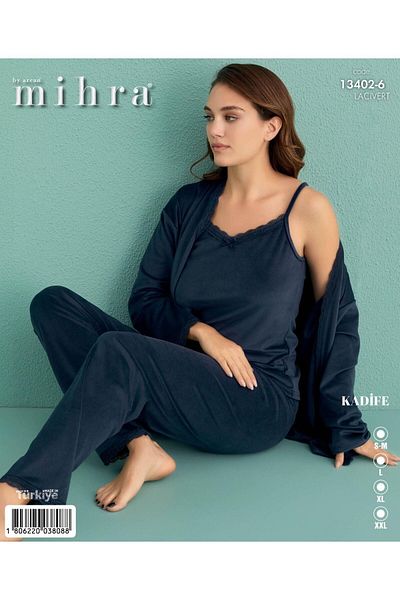 Mihra Velvet Dressing Gown 3 Piece Set