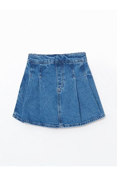 LC Waikiki New Season Elastic Waist Girl's Jean Short Skirt - S50480Z4