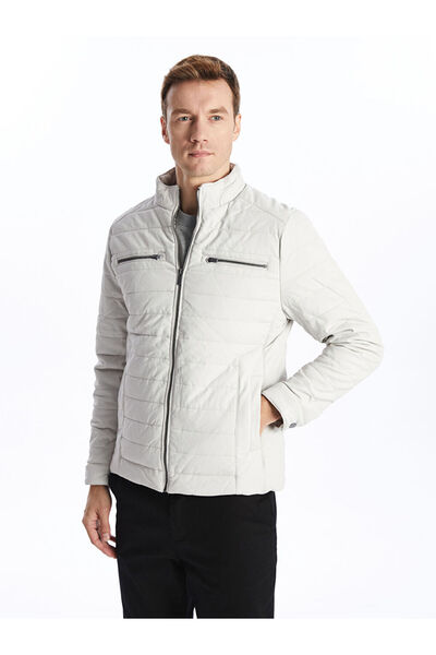 LC Waikiki Palton pentru bărbați cu aspect de piele cu guler vertical croi st...