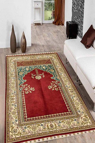 Carmine Carpet Digital Printed Washable Non-Slip Base Prayer Rug