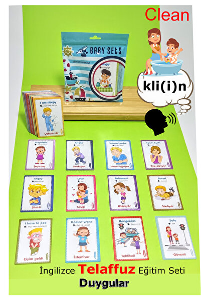 Schmülzer İngilizce Telaffuz - Duygular - Visual Card (1-10 YAŞ)