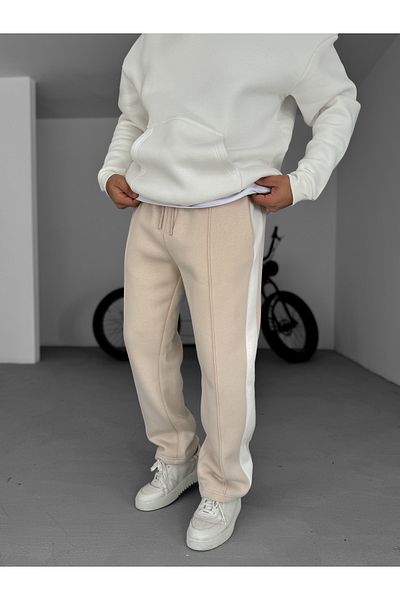 BYBASICMAN Beige Stripe Basic Tracksuit Ke-5074