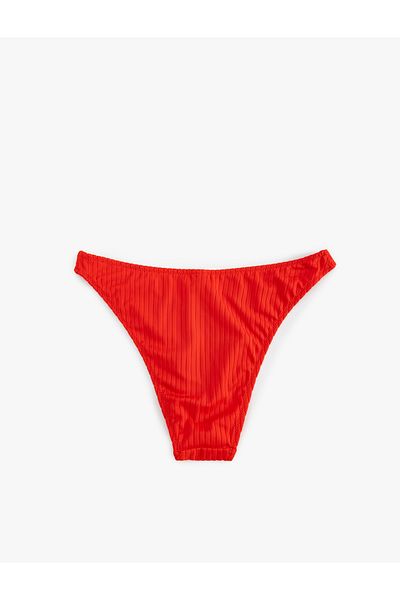 Koton Textured Asymmetrical Waist Bikini Bottom