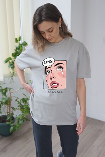Unisex OMG Baskili T-Shirt