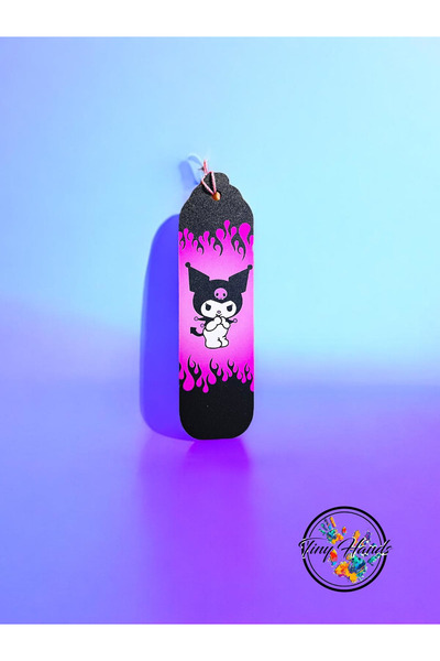 tiny hands Semn de carte din lemn cu tematică Kuromi Semn de carte violet