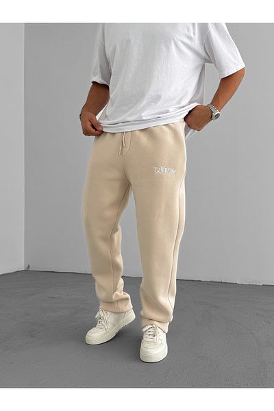 BYBASICMAN California Embroidered Beige Tracksuit - Ke-5002