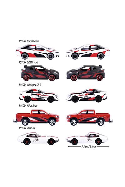 Simba Majorette Metal Cars Gift Pack Toyota 5 Cars