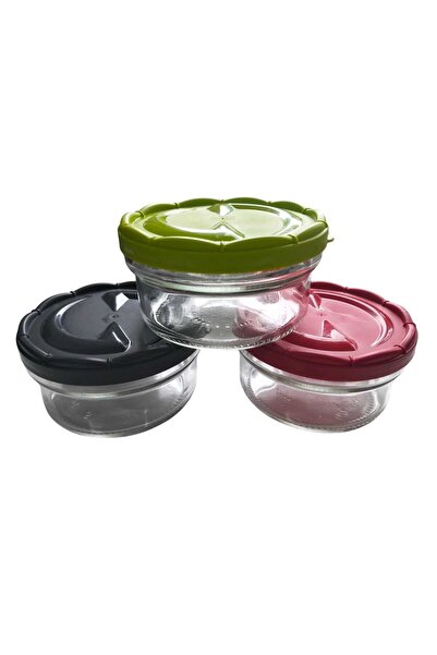 kurt41 3 Pieces of Plastic Covered Breakfast Glass Bowl - Breakfast Storage C...