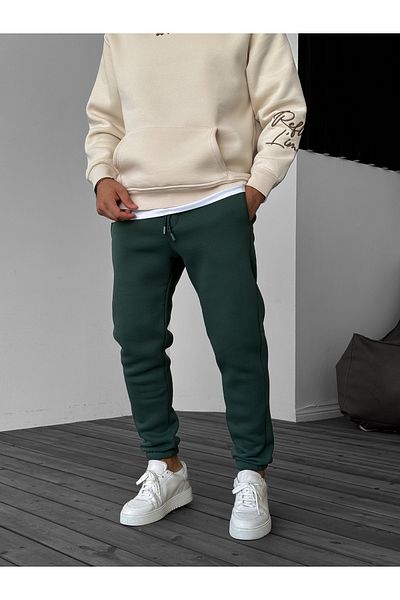 BYBASICMAN Dark Green Basic Elastic Tracksuit Yp-4002