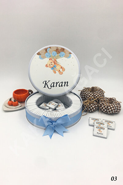 KAKAO AĞACI 100 Adet Balonlu Ayıcık Erkek Bebek Çikolatası