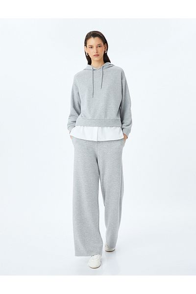 Koton Double Fabric Use Three Thread Hooded Oversize Sweatshirt