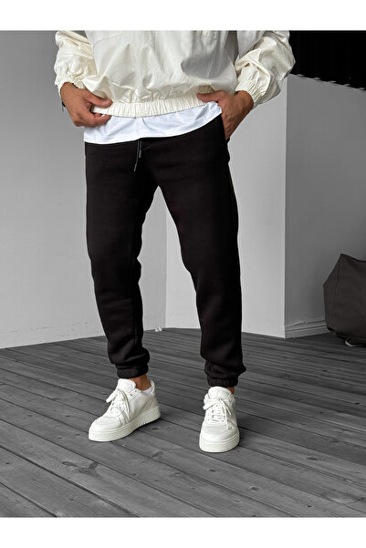 BYBASICMAN Μαύρη βασική ελαστική φούτερ YP-4002