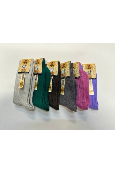 İnan Korse Lüks Yün Renkli Kadın Çorap 6’lı