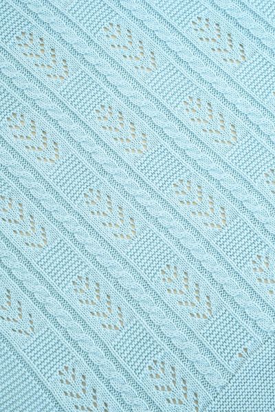 CHUBA Blue Knitted Patterned Pompom Children's Knitwear Blanket - 80Cmx100Cm Chkids201