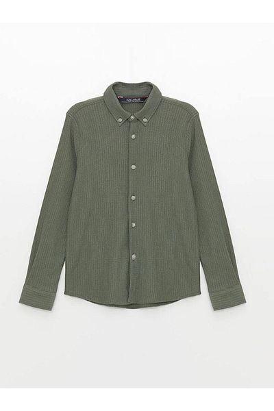 LC Waikiki Lcw Kids Khaki Long Sleeve Boy's Shirt