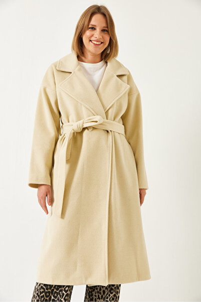 Bianco Lucci Γυναικείο παλτό με μακρύ σχέδιο 38121 60261218