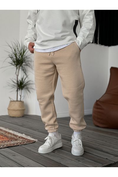 BYBASICMAN Beige Elastic Leg Raised Tracksuit Jj-396/1406