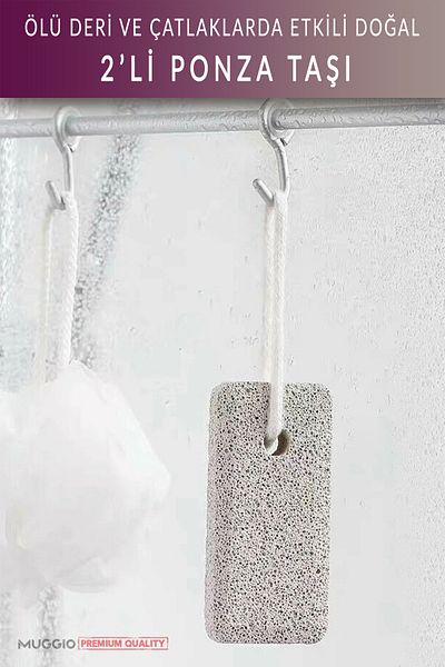 Muggio Natural Pumice Stone - 2 Heeled Stones