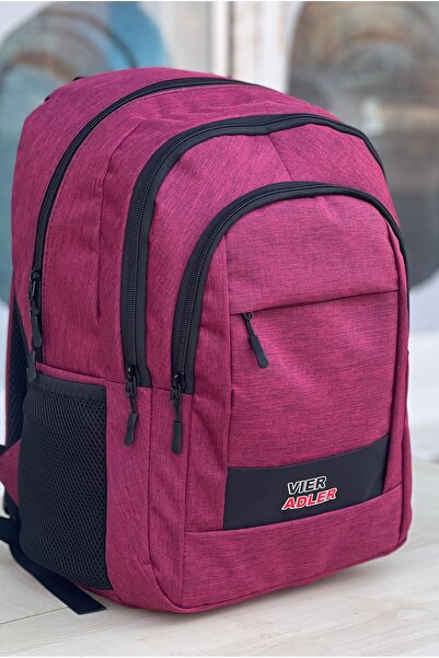 Vier Adler حقيبة ظهر مدرسية مع حجرة للكمبيوتر المحمول وحقيبة يومية