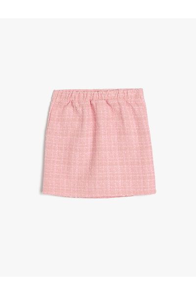 Koton Tweed szoknya - Pearl gomb és zsebrészlet