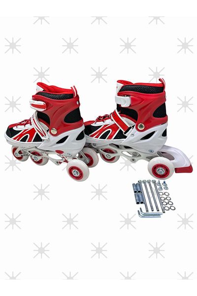 Duman Skates Adjustable 2+1 Lighted Metal Body Practice Skating Bag Lighted Skates