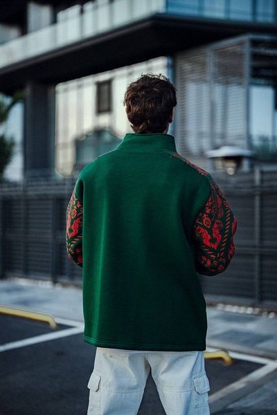 İLKCET MODA Φούτερ Ιταλίας Unisex Oversize με φερμουάρ
