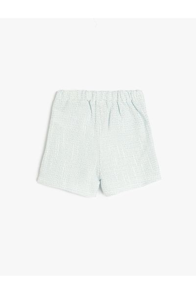 Koton Fusta scurtă din tweed plisată cu cataramă