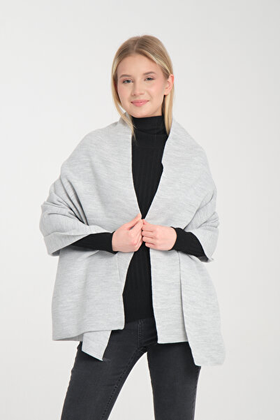 Özce Plain Knitwear Knit Shoulder Shawl, Women's Stylish Comfortable Winter Shoulder Shawl, Shoulder Accessory, Puffy Scarf Shoulder Shawl