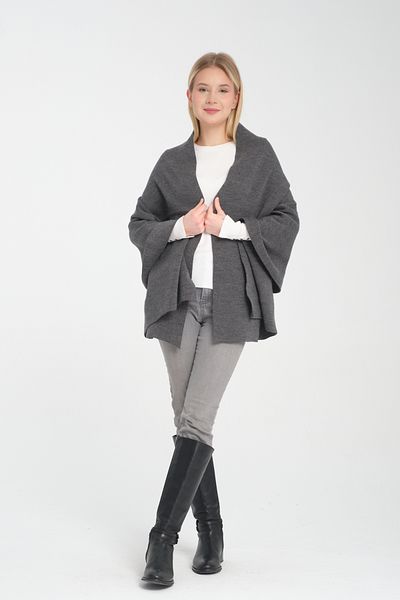 Wega Moda Plain Knitwear Knit Shoulder Shawl, Women's Stylish Comfortable Winter Shoulder Shawl, Shoulder Accessory, Puffy Scarf Shoulder Shawl