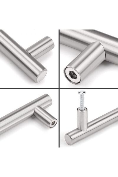 almital mobilya aksesuarları furniture accessories مقبض Keijo INOX 192 مم من الفولاذ المقاوم للصدأ (19.2 سم بين فتحات البراغي) (الأثاث، مقبض الخزانة، موديل المقبض)