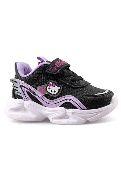 Prego Pantofi sport Phlon pentru copii - Talpă ușoară, Velcro Negru Mov