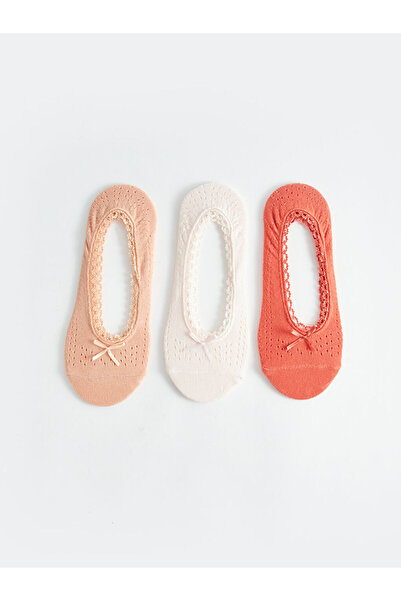 LC Waikiki Sparkling Choices from Shining Store |   Self-Patterned Women's Ballerina Socks, Pack of 3