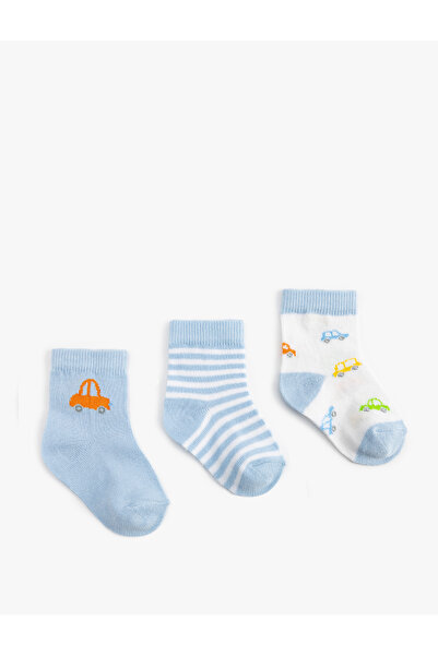 Koton Araba Desenli 3'lü Çorap Seti
