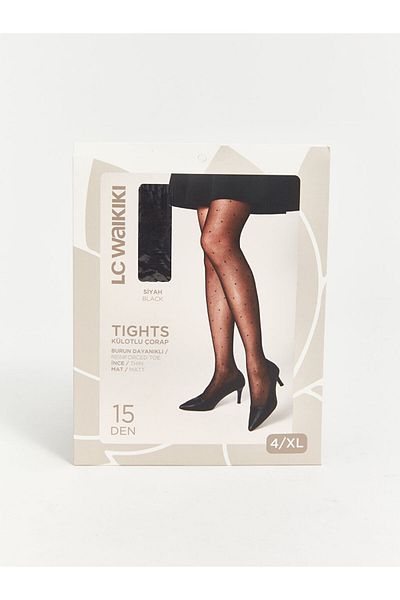 LC Waikiki Lcw Dream Black 15 Denier Polka Dot Women's Pantyhose
