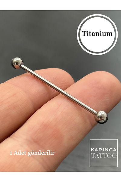 Karınca Piercing Titanium Bridge Industrial Piercing