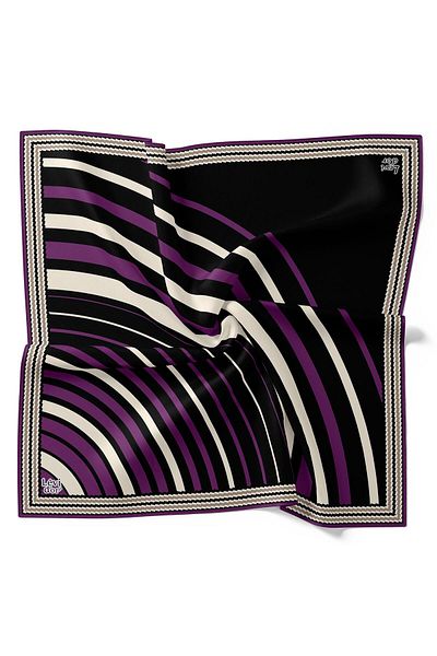 Levidor Eșarfă de mătase cu semicerc violet