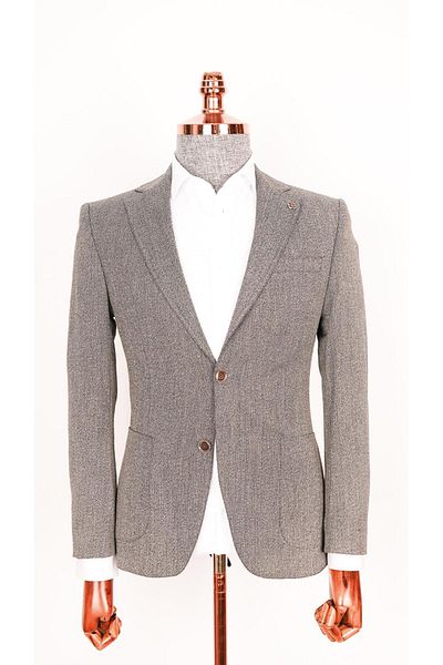 Suit Sartoria Men's Slim Fit Classic Gray Jacket Ssa.4328