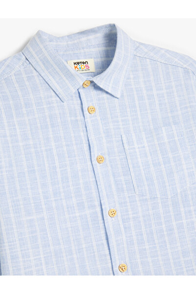 Koton Cep Detaylı Uzun Kollu Pamuklu Gömlek