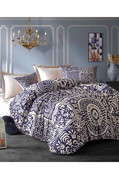 Fabeteks Medallion and Leaf Patterned Digital Double Quilt