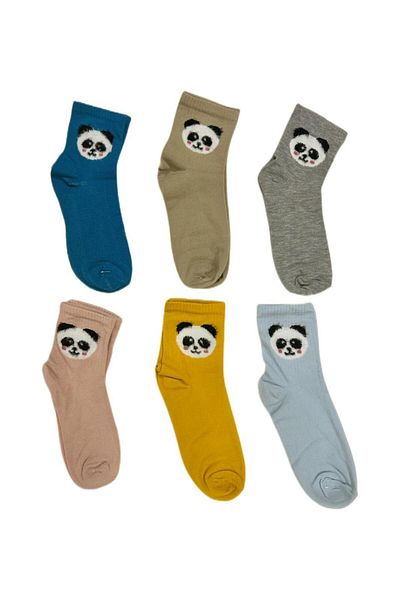 Pijamarket 6 чифта памучни дамски чорапи с шарка на панда