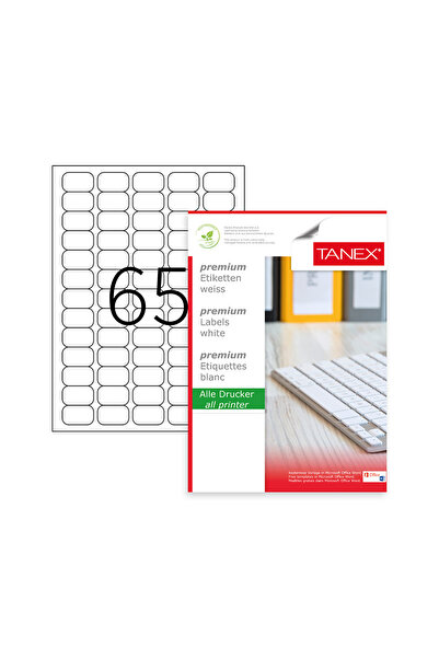 Tanex A4 Laser Label, Size 38.1×21.2 mm Tw 2065
